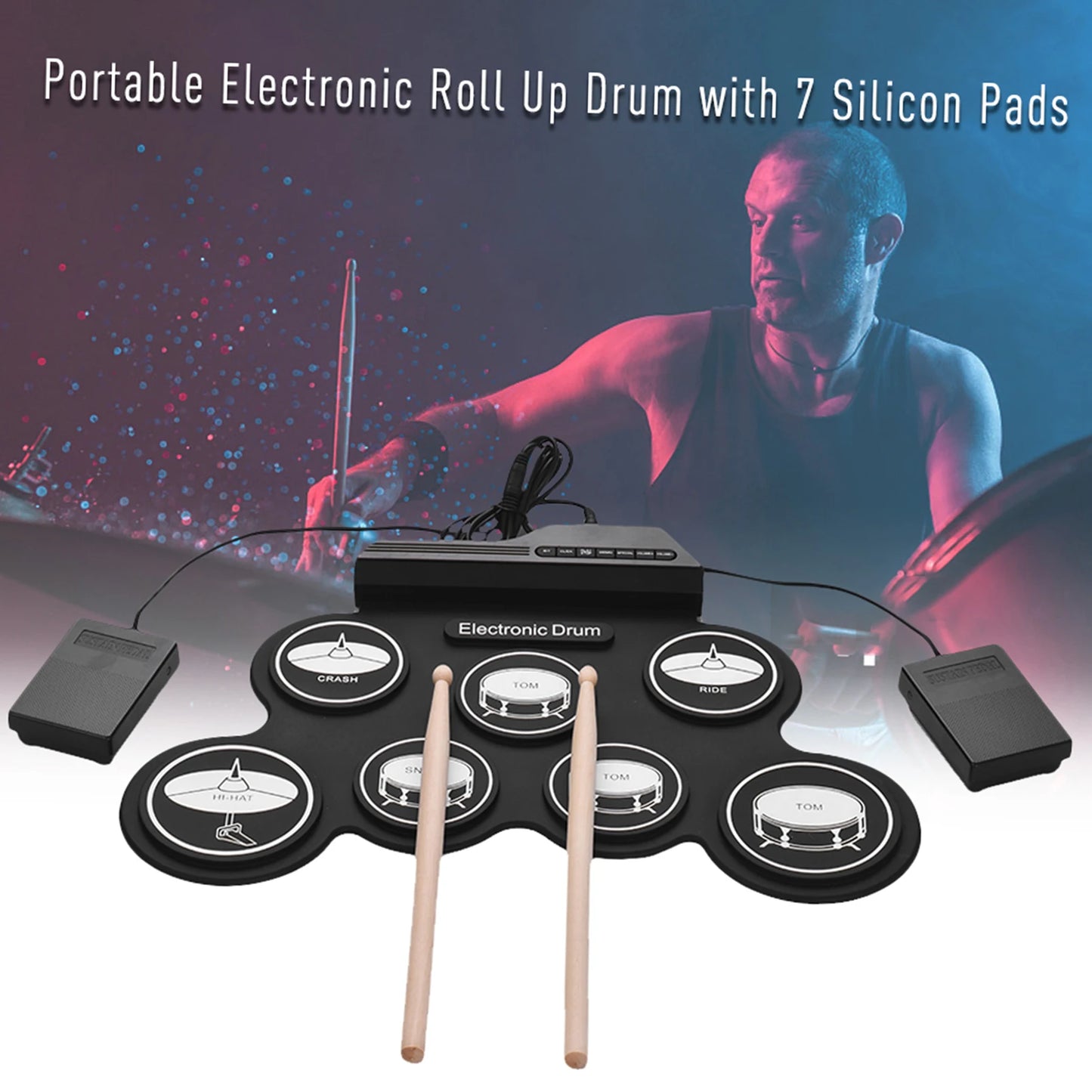 BeatWave™ - Electronic Roll Up Drum Set